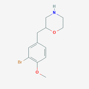 molecular formula C12H16BrNO2 B8472138 2-(3-Bromo-4-methoxy-benzyl)-morpholine 