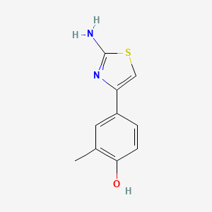 molecular formula C10H10N2OS B8472185 4-(2-Amino-4-thiazolyl)-2-methylphenol 