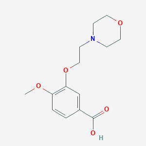 molecular formula C14H19NO5 B8472209 4-Methoxy-3-(2-morpholin-4-yl-ethoxy)benzoic acid 