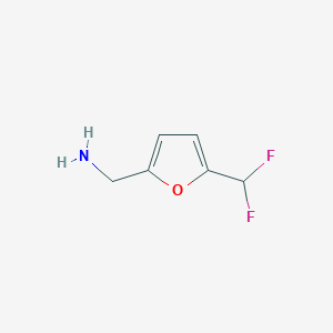 molecular formula C6H7F2NO B8472216 2-Furanmethanamine, 5-(difluoromethyl)- 