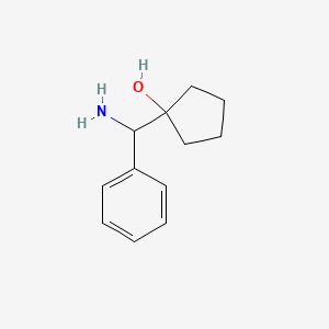 molecular formula C12H17NO B8472222 1-(Amino(phenyl)methyl)cyclopentanol 