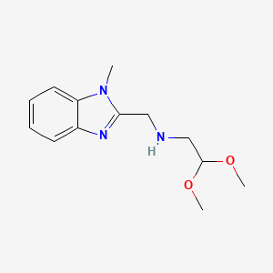 molecular formula C13H19N3O2 B8472315 2,2-Dimethoxy-n-[(1-methyl-1h-benzimidazol-2-yl)methyl]ethanamine 