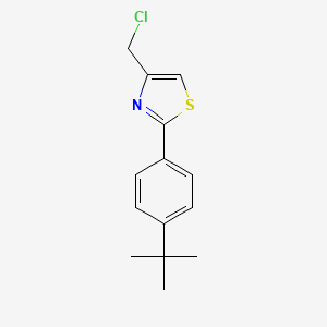 molecular formula C14H16ClNS B8472336 4-Chloromethyl-2-(4-tert-butyl phenyl)thiazole 
