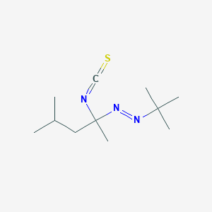 molecular formula C11H21N3S B8472439 (E)-1-tert-Butyl-2-(2-isothiocyanato-4-methylpentan-2-yl)diazene CAS No. 63805-96-9