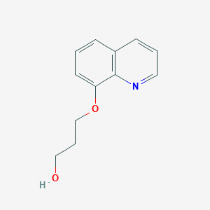 molecular formula C12H13NO2 B8472750 3-(8-Quinolinyloxy)-1-propanol 
