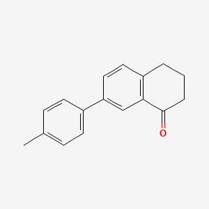 molecular formula C17H16O B8472784 7-(4-Methylphenyl)-1-tetralone 