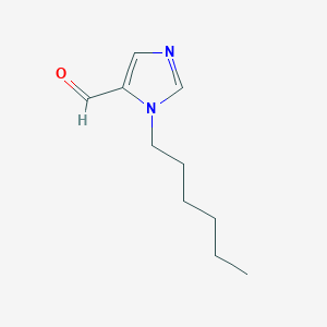 molecular formula C10H16N2O B8472788 1-Hexyl-imidazole-5-carboxaldehyde 