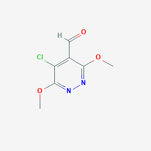 molecular formula C7H7ClN2O3 B8472789 5-Chloro-3,6-dimethoxy-pyridazine-4-carbaldehyde 