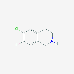 molecular formula C9H9ClFN B8472880 6-Chloro-7-fluoro-1,2,3,4-tetrahydro-isoquinoline 
