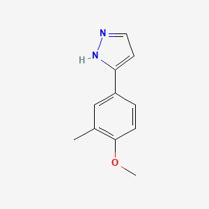 molecular formula C11H12N2O B8472945 3-(4-methoxy-3-methyl-phenyl)-1H-pyrazole 