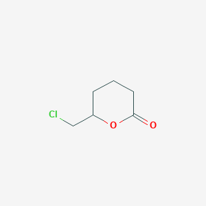 molecular formula C6H9ClO2 B8472958 (-)-6-Chloromethyltetrahydropyran-2-one 