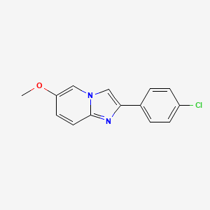 molecular formula C14H11ClN2O B8472966 2-(4-Chlorophenyl)-6-methoxyimidazo[1,2-a]pyridine 