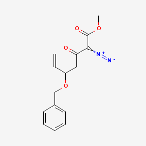 molecular formula C15H16N2O4 B8472974 5-(Benzyloxy)-2-diazonio-1-methoxy-3-oxohepta-1,6-dien-1-olate CAS No. 62344-25-6