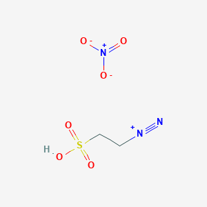 molecular formula C2H5N3O6S B8472981 2-Sulfoethane-1-diazonium nitrate CAS No. 179912-57-3