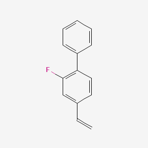 molecular formula C14H11F B8472988 1,1'-Biphenyl, 4-ethenyl-2-fluoro- CAS No. 63444-55-3