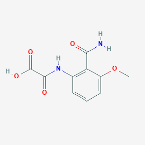 molecular formula C10H10N2O5 B8472997 2'-Carbamoyl-3'-methoxyoxanilic acid 