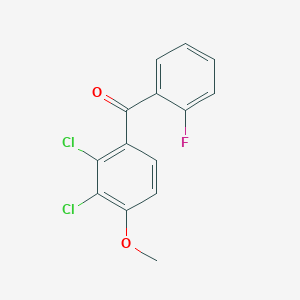 B8473004 (2,3-Dichloro-4-methoxyphenyl)(2-fluorophenyl)methanone CAS No. 72498-53-4