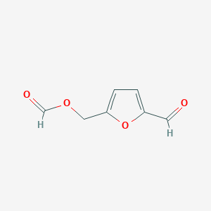 molecular formula C7H6O4 B8473006 5-[(Formyloxy)methyl]furfural 