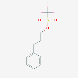 molecular formula C10H11F3O3S B8473036 3-Phenyl-1-(trifluoromethanesulfonyloxy)propane 