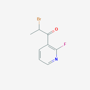 molecular formula C8H7BrFNO B8473052 2-Bromo-1-(2-fluoropyridin-3-yl)propan-1-one 