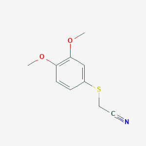 molecular formula C10H11NO2S B8473069 (3,4-Dimethoxy-phenylsulfanyl)-acetonitrile 