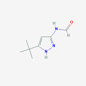molecular formula C8H13N3O B8473107 5-t-Butyl-3-formylaminopyrazole 