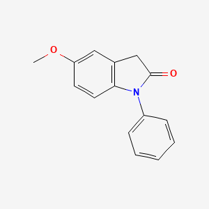 molecular formula C15H13NO2 B8473114 2h-Indol-2-one,1,3-dihydro-5-methoxy-1-phenyl- 