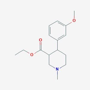 molecular formula C16H23NO3 B8473175 Ethyl 4-(3-methoxyphenyl)-1-methylpiperidine-3-carboxylate CAS No. 61527-88-6