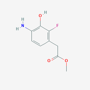 molecular formula C9H10FNO3 B8473197 Methyl (4-amino-2-fluoro-3-hydroxyphenyl)acetate 