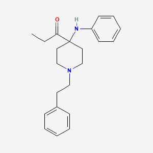 1-Propanone, 1-[4-(phenylamino)-1-(2-phenylethyl)-4-piperidinyl]-