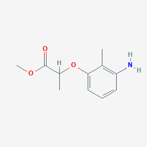 molecular formula C11H15NO3 B8473222 Methyl 2-(2-methyl-3-aminophenoxy)propanoate 