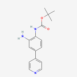 Carbamic acid,n-[2-amino-4-(4-pyridinyl)phenyl]-,1,1-dimethylethyl ester