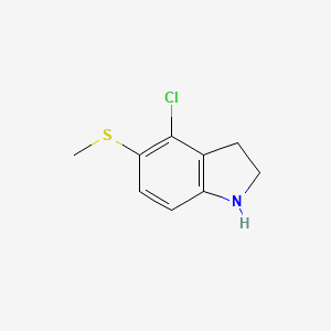 molecular formula C9H10ClNS B8473230 4-Chloro-5-methylthioindoline 