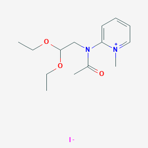 molecular formula C14H23IN2O3 B8473237 2-[Acetyl(2,2-diethoxyethyl)amino]-1-methylpyridin-1-ium iodide CAS No. 63189-05-9