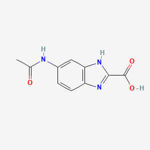 molecular formula C10H9N3O3 B8473240 5-(acetylamino)-1H-benzimidazole-2-carboxylic acid 