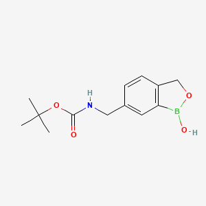 molecular formula C13H18BNO4 B8473296 tert-Butyl (1-hydroxy-1,3-dihydrobenzo[c][1,2]oxaborol-6-yl)methylcarbamate 
