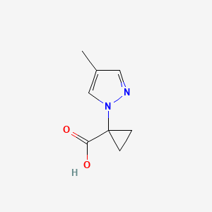 molecular formula C8H10N2O2 B8473300 1-(4-Methyl-1H-pyrazol-1-yl)cyclopropanecarboxylic acid 