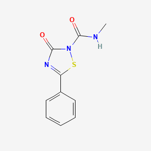 molecular formula C10H9N3O2S B8473301 N-Methyl-3-oxo-5-phenyl-1,2,4-thiadiazole-2(3H)-carboxamide CAS No. 61516-05-0