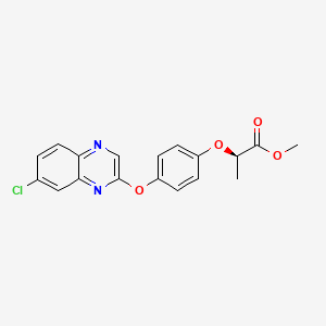 molecular formula C18H15ClN2O4 B8473331 Methyl (R)-2-(4-((7-Chloro-2-quinoxalinyl)oxy)phenoxy)propanoate CAS No. 157542-87-5