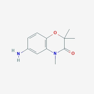 molecular formula C11H14N2O2 B8473338 6-amino-2,2,4-trimethyl-2H-1,4-benzoxazine-3(4H)-one 