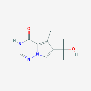 molecular formula C10H13N3O2 B8473361 6-(2-Hydroxypropan-2-yl)-5-methylpyrrolo[2,1-f][1,2,4]triazin-4(3H)-one 
