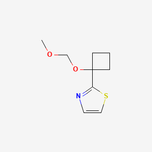 molecular formula C9H13NO2S B8473375 2-(1-(Methoxymethoxy)cyclobutyl)thiazole 
