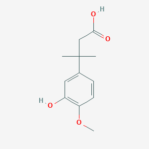 molecular formula C12H16O4 B8473429 3-(3-Hydroxy-4-methoxyphenyl)-3-methylbutyric acid 