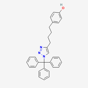 molecular formula C31H29N3O B8473453 4-{4-[1-(Triphenylmethyl)-1H-1,2,3-triazol-4-yl]butyl}phenol CAS No. 568594-80-9