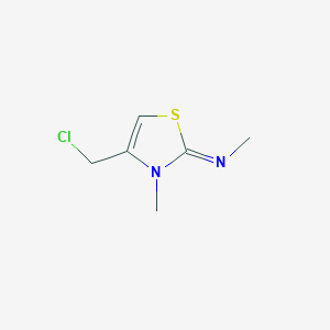 molecular formula C6H9ClN2S B8473461 (2Z)-4-(Chloromethyl)-N,3-dimethyl-1,3-thiazol-2(3H)-imine CAS No. 864677-77-0