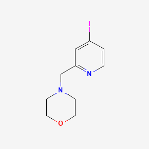 molecular formula C10H13IN2O B8473476 4-[(4-Iodo-2-pyridinyl)methyl]morpholine 
