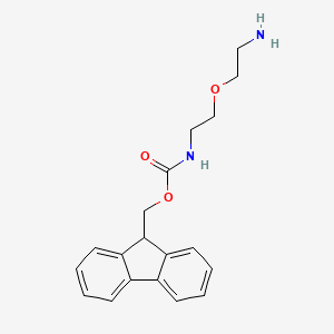 molecular formula C19H22N2O3 B8473506 [2-(2-amino-ethoxy)-ethyl]-carbamic acid 9H-fluoren-9-ylmethyl ester 