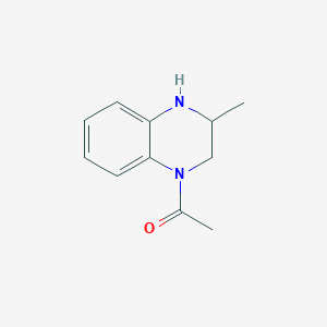 molecular formula C11H14N2O B8473516 1-Acetyl-3-methyl-1,2,3,4-tetrahydroquinoxaline 