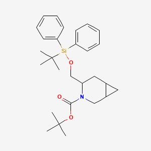molecular formula C28H39NO3Si B8473537 Tert-butyl 4-(((tert-butyldiphenylsilyl)oxy)methyl)-3-azabicyclo[4.1.0]heptane-3-carboxylate 