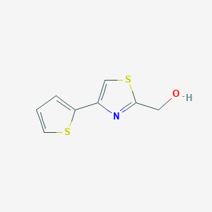 molecular formula C8H7NOS2 B8473561 4-(2-Thienyl)-2-thiazolylmethanol 